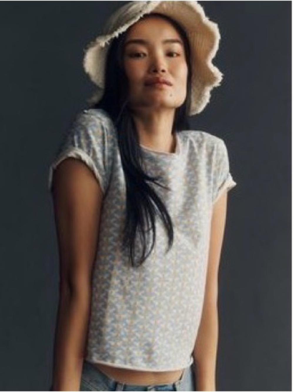 NWT Anthro Maeve Caitlin Cotton Boxy Charming  Honeybee Print Tee XL